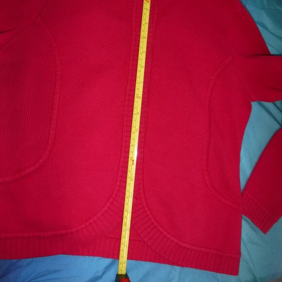Raspberry Red Snap Cartigan size US small - Picture 8 of 8